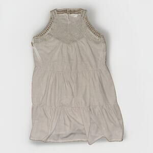 Emi & Joe Sleeveless Lace Dress Tan Large 21x38 Boho Fairy Princess